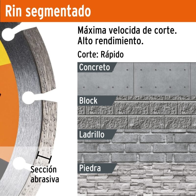 DID-340PFC2.jpg Código: 27031 Disco de diamante de 4' x 1.2 mm rin segmentado, PRETUL DID-340P