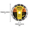 Código: 27033 Disco de diamante de 7' x 1.6 mm rin segmentado, PRETUL DID-370P