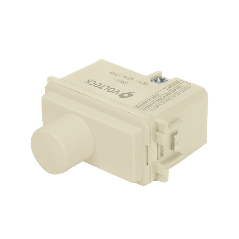 Código: 48080 Dimmer giratorio, línea Italiana, marfil, Volteck DIM-I