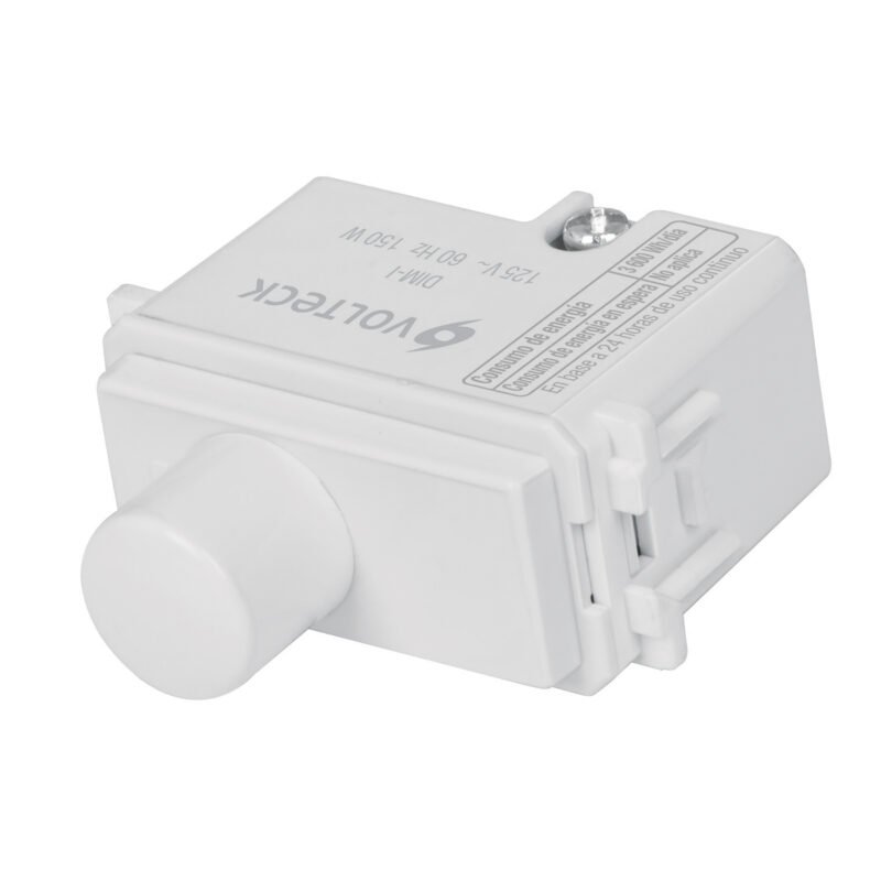 DIM-IB.jpg Código: 48138 Dimmer giratorio, línea Italiana, color blanco, Volteck DIM-IB