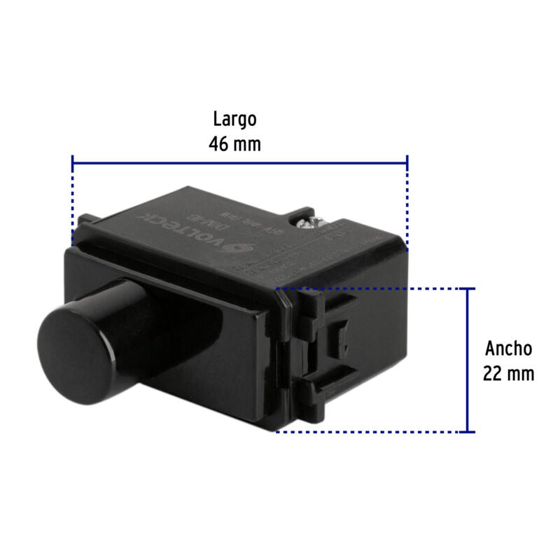 Código: 47612 Dimmer giratorio, línea Italiana, color negro, Volteck DIM-IN