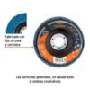 Código: 11675 Disco laminado 4-1/2', grano 120 centro 7/8', fibra, TRUPER DLT-1719