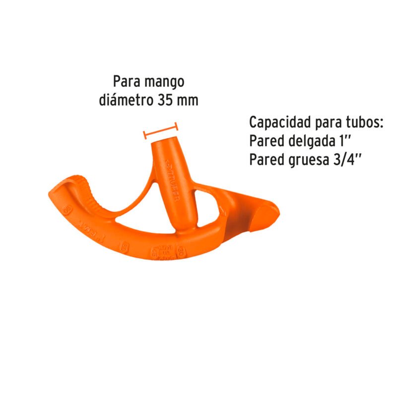 DOTU-75100FC2.jpg Código: 12847 Doblador de tubo conduit 1', Truper DOTU-75100