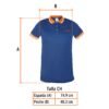 Código: 69965 Playera polo performance para hombre, azul, CH, Truper DRY-AC-C