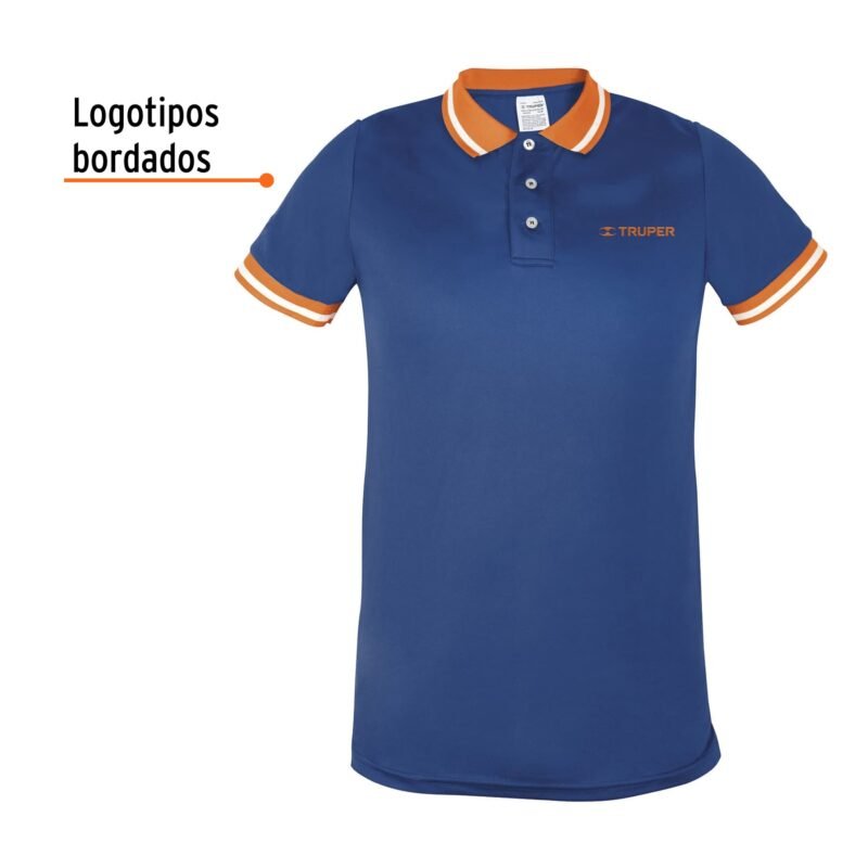 DRY-AC-XGFC1.jpg Código: 69968 Playera polo performance para hombre, azul, EG, Truper DRY-AC-XG
