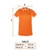 Código: 69981 Playera polo performance para hombre, naranja, CH, Truper DRY-NC-C