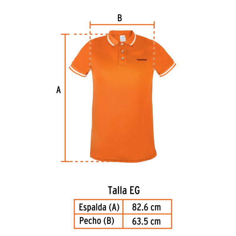 DRY-NC-XGFC2.jpg Código: 69984 Playera polo performance para hombre, naranja, EG, Truper DRY-NC-XG