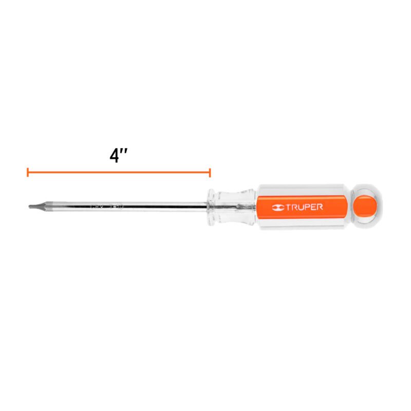 Código: 15101 Desarmador punta Torx T 10 mango de acetato, Truper DT-10