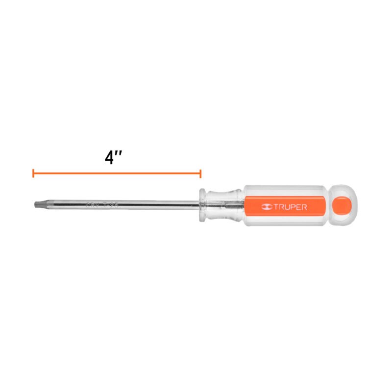 Código: 15104 Desarmador punta Torx T 25 mango de acetato, Truper DT-25