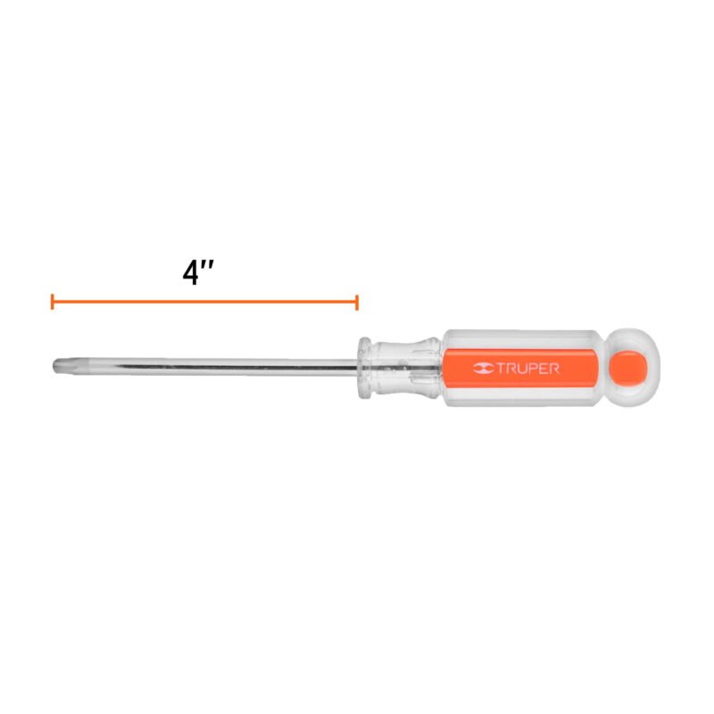 Código: 15105 Desarmador punta Torx T 27 mango de acetato, Truper DT-27