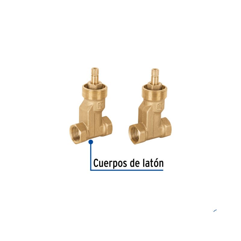 Código: 49802 Juego llaves empotrar roscables, compresión, s/maneral,Basic E-052SB