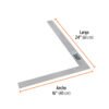 Código: 14384 Escuadra 16'x24' de acero para cantero, Truper E-16X24