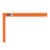 Código: 101386 Escuadra 16'x24' de aluminio color naranja para cantero E-16X24N