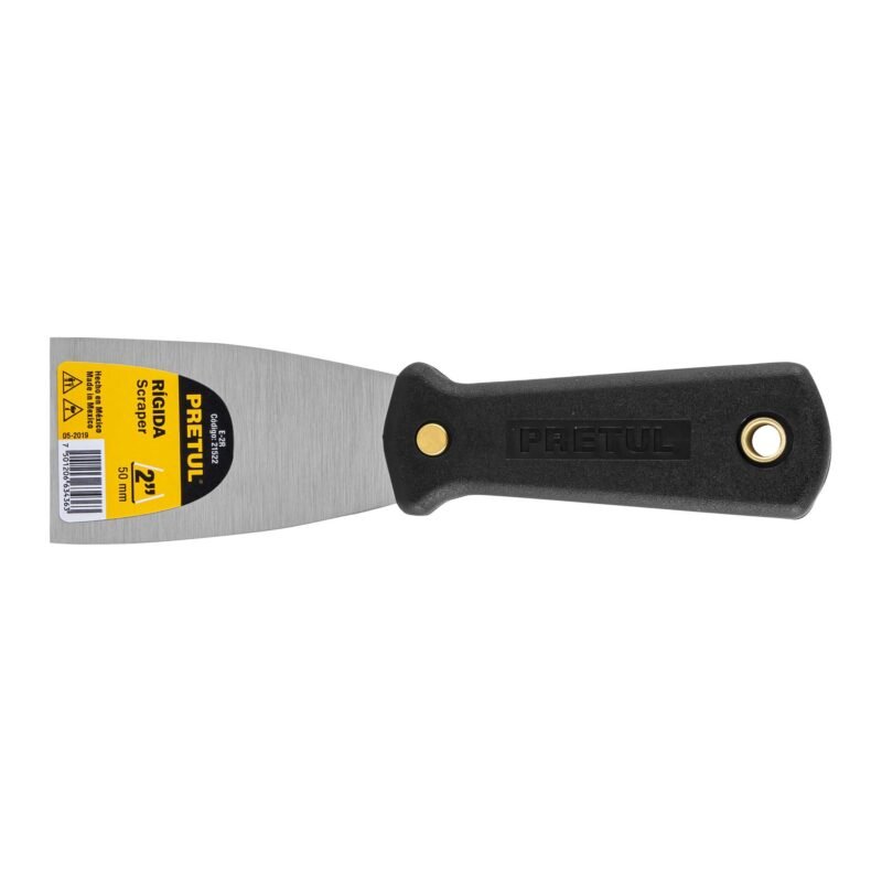 E-2R.jpg Código: 21522 Espátula rígida 2' con mango de plástico, Pretul E-2R