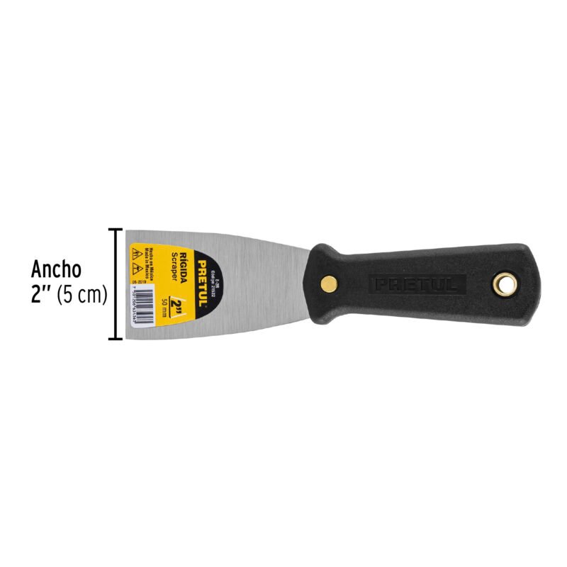 E-2RFC2.jpg Código: 21522 Espátula rígida 2' con mango de plástico, Pretul E-2R