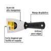 Código: 21516 Espátula flexible 3' con mango de plástico, Pretul E-3F