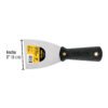 Código: 21516 Espátula flexible 3' con mango de plástico, Pretul E-3F
