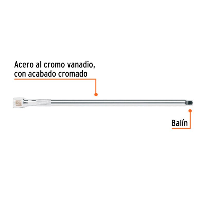 E-5262FC1.jpg Código: 13667 Extensión de 12' para matraca, cuadro 3/8', Truper E-5262