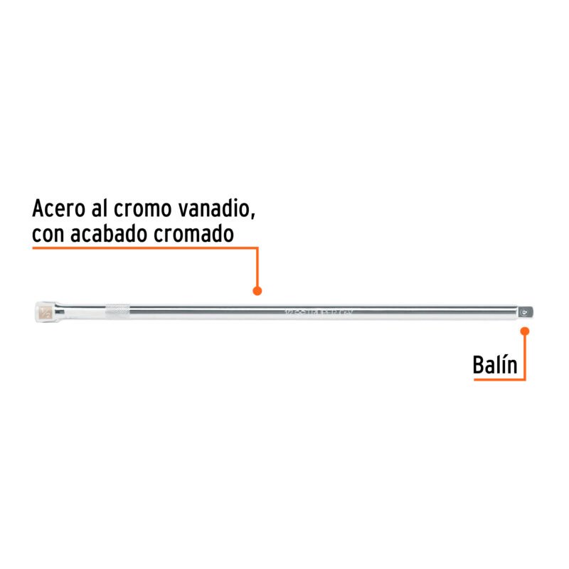 Código: 13918 Extensión cuadro 1/2' para matraca, largo 15', Truper E-5464
