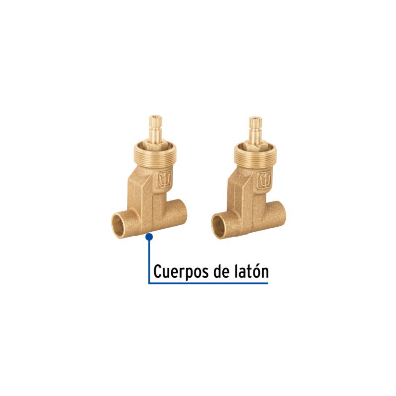 Código: 49803 Juego llaves empotrar soldables, compresión, s/maneral,Basic E-652SB