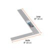 Código: 14386 Escuadra 8'x12' de acero para cantero, Truper E-8X12