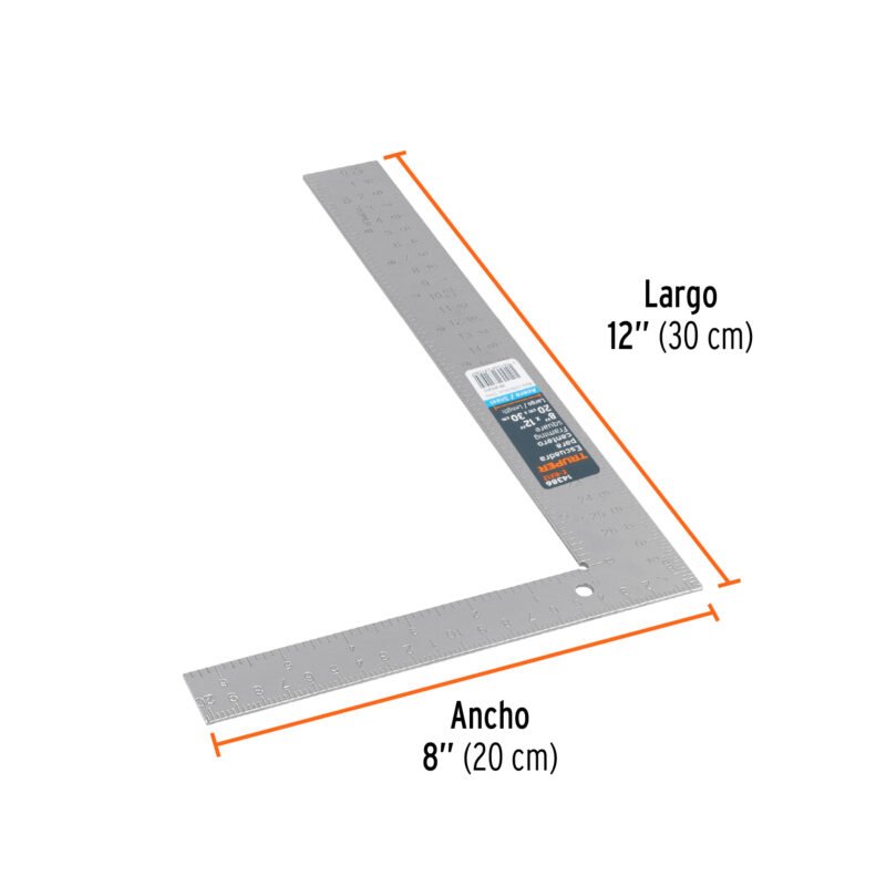 E-8X12FC2.jpg Código: 14386 Escuadra 8'x12' de acero para cantero, Truper E-8X12