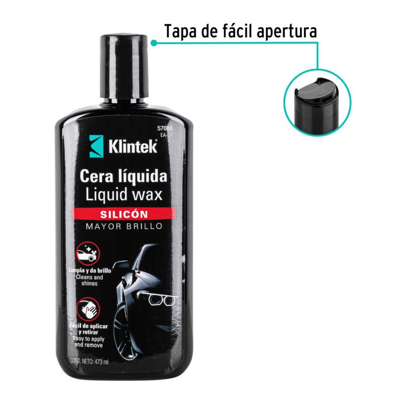 EA-31FC1.jpg Código: 57088 Cera líquida de silicón para auto, 473 ml, KLINTEK EA-31