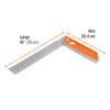 Código: 14374 Escuadra 10' para carpintero con mango 100% de aluminio EC-10