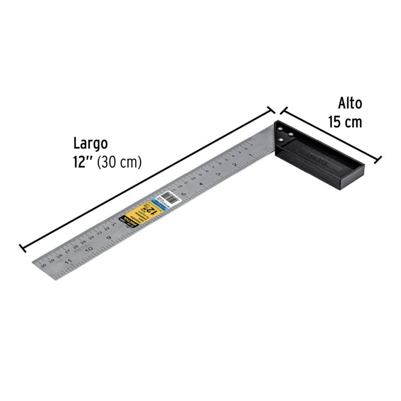 EC-12PFC2.jpg Código: 26089 Escuadra 12' para carpintero, Pretul EC-12P