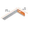 Código: 14372 Escuadra 8' para carpintero con mango 100% de aluminio EC-8