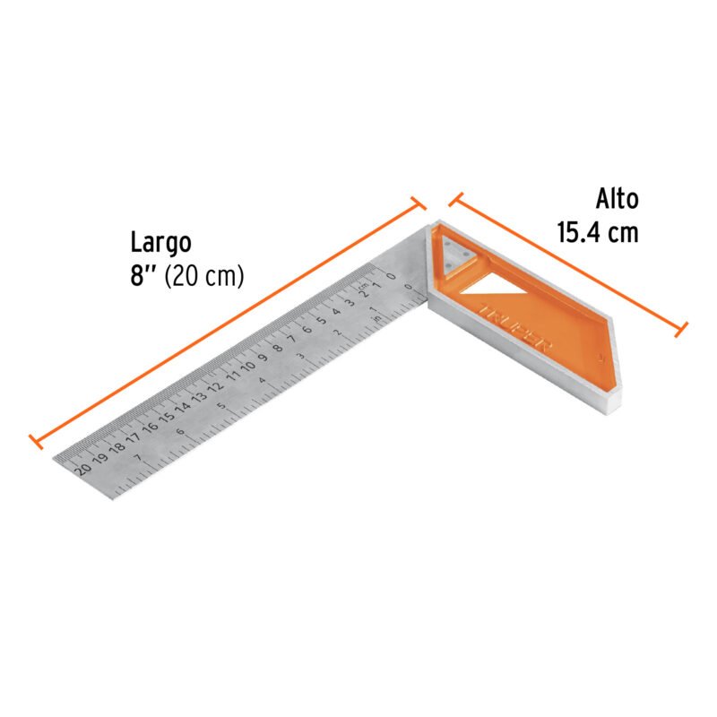 EC-8FC2.jpg Código: 14372 Escuadra 8' para carpintero con mango 100% de aluminio EC-8