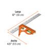 Código: 14380 Escuadra 12' de combinación con punzón para marcar, Truper ECT-12