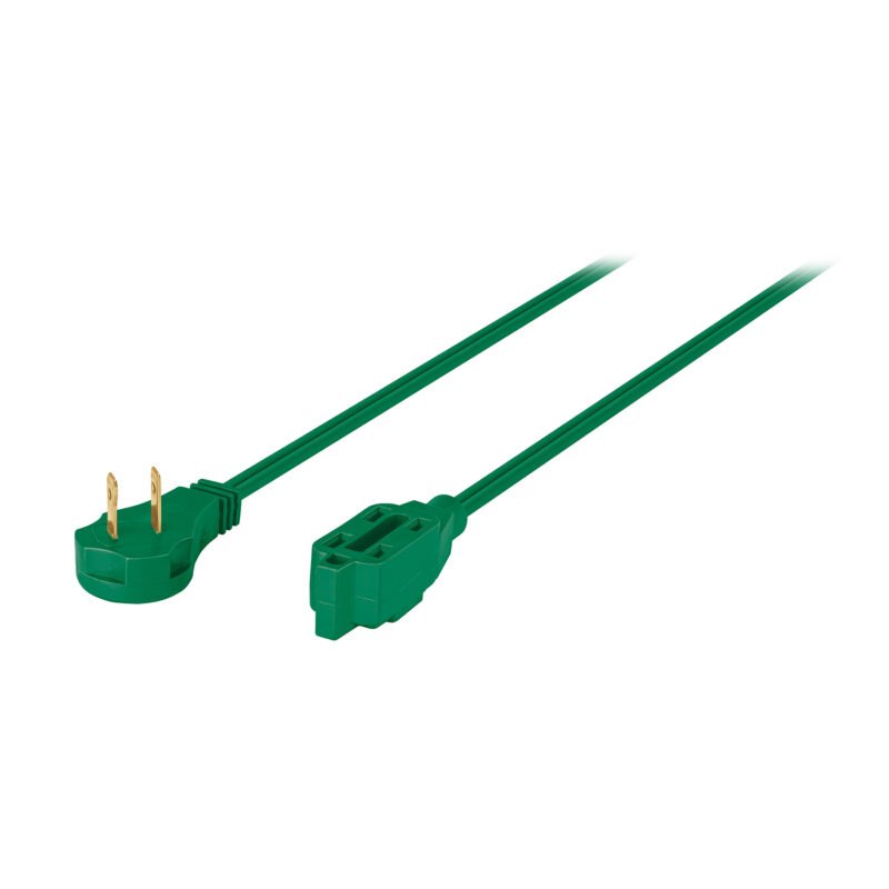 ED-3V.jpg Código: 48008 Extensión eléctrica doméstica 3 m clavija plana, verde ED-3V
