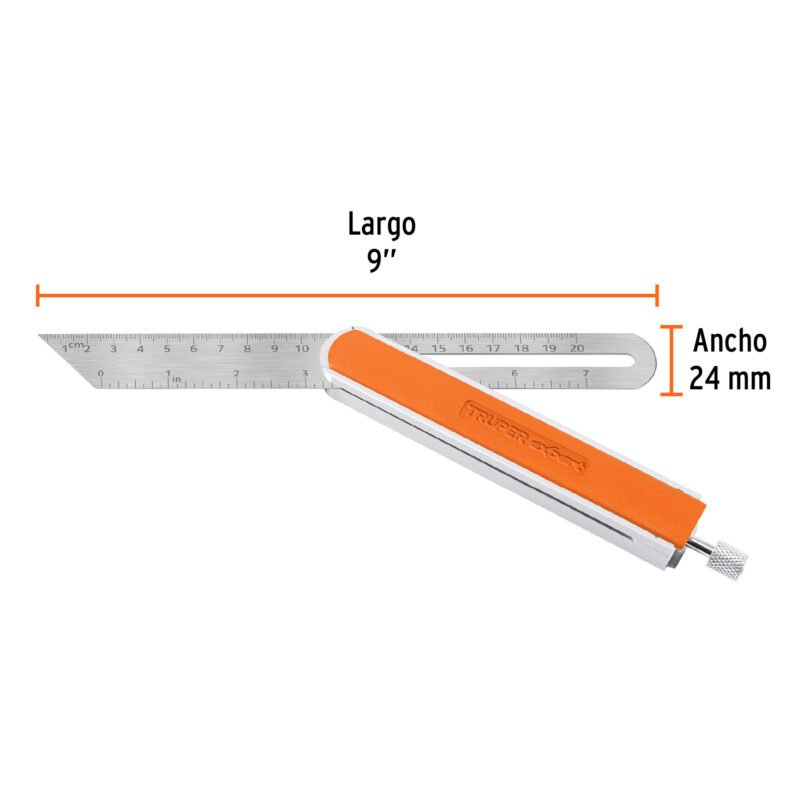 EFT-9XFC2.jpg Código: 14385 Escuadra 9' falsa de acero inox mango de aluminio, Expert EFT-9X