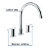Código: 49916 Mezcladora cromo cuello alto para fregadero, Foset Element ELF-81