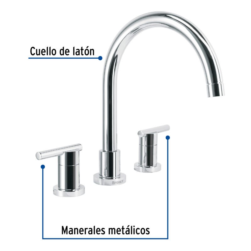 ELF-81FC1.jpg Código: 49916 Mezcladora cromo cuello alto para fregadero, Foset Element ELF-81