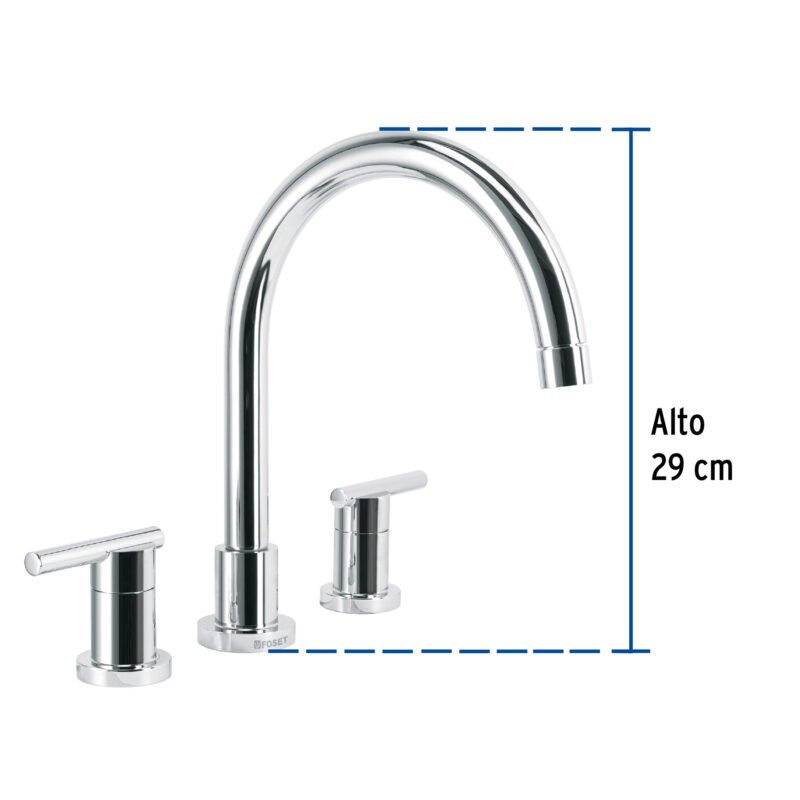ELF-81FC2.jpg Código: 49916 Mezcladora cromo cuello alto para fregadero, Foset Element ELF-81