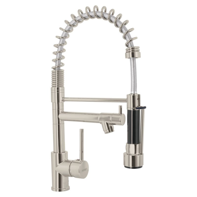 Código: 49107 Monomando con doble salida para fregadero, Satín, Element ELF-84N