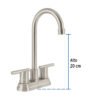 Código: 49942 Mezcladora satín 4' para lavabo cuello tipo bar, Element ELM-43N