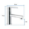 Código: 49928 Monomando corto cromo para lavabo, Foset Element ELM-45