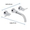 Código: 49927 Mezcladora cromo de pared para lavabo, Foset Element ELM-92