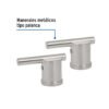 Código: 45256 Jgo manerales de palanca p/mezcladora tipo bar,satín,Element ELMM-02N