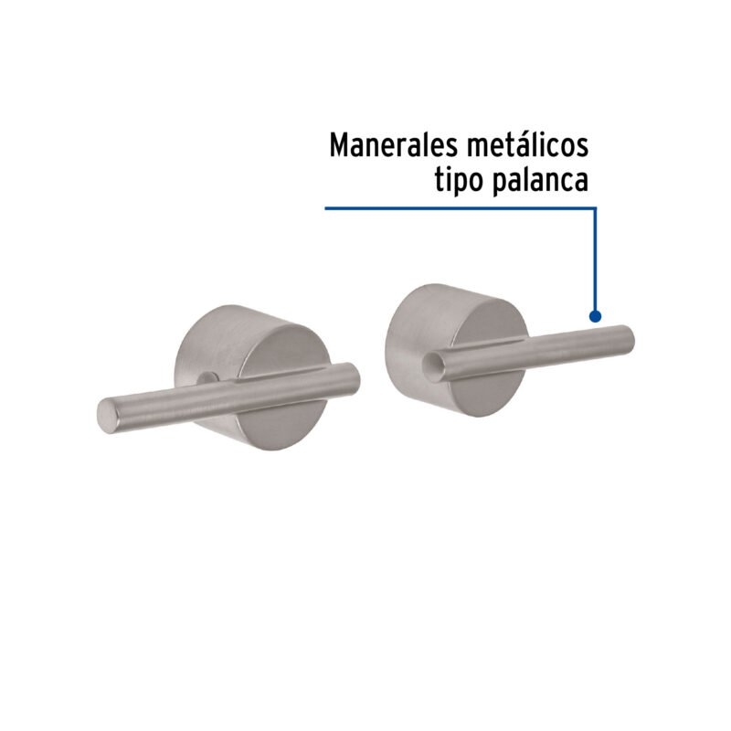 ELMM-07NFC1.jpg Código: 45259 Juego de manerales palanca de pared, lavabo, satín, Element ELMM-07N