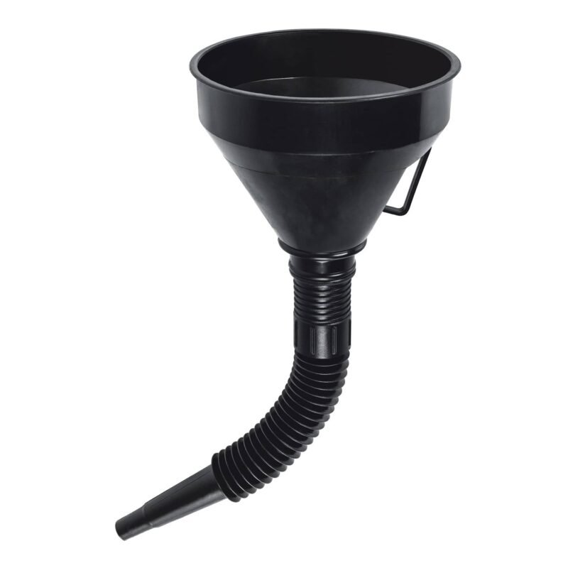 EMB-50.jpg Código: 11207 Embudo plástico 500 ml, cuello flexible con filtro, Truper EMB-50