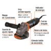 Código: 18156 Esmeriladora angular 4-1/2', 850W, TRUPER ERGO PRO ERGO-4580