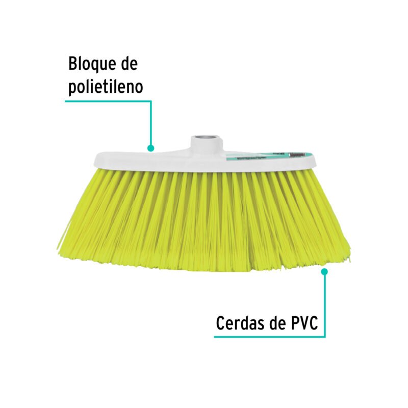 ES-140CCFC1.jpg Código: 58172 Escoba de vinilo, tipo cepillo sin bastón, chica ES-140CC