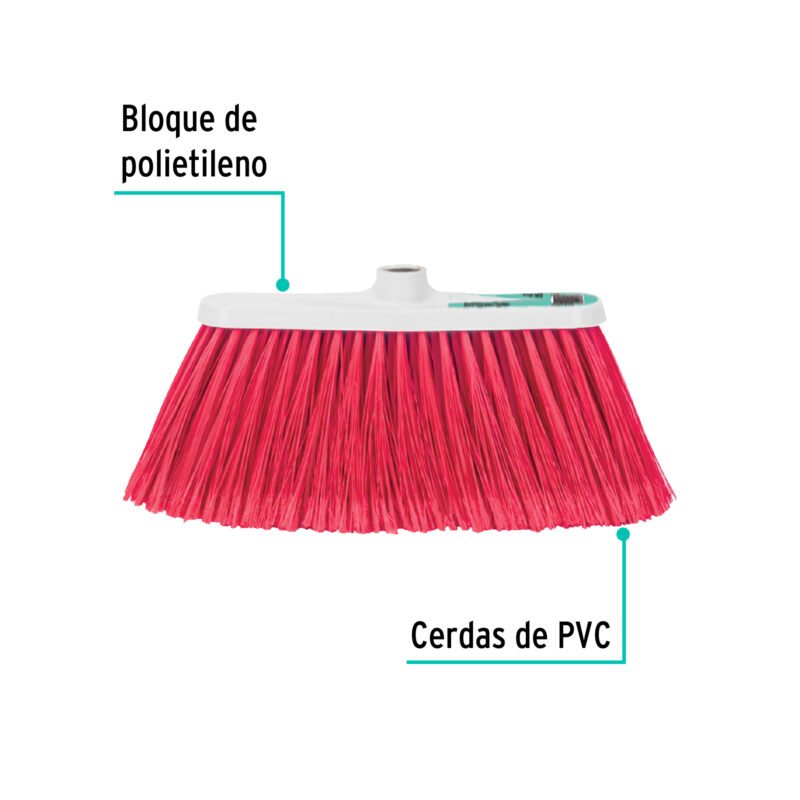 Código: 58173 Escoba de vinilo, tipo cepillo, sin bastón, mediana ES-200CC
