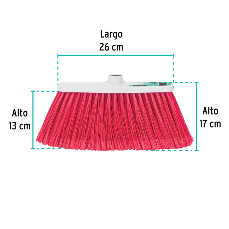 Código: 58173 Escoba de vinilo, tipo cepillo, sin bastón, mediana ES-200CC