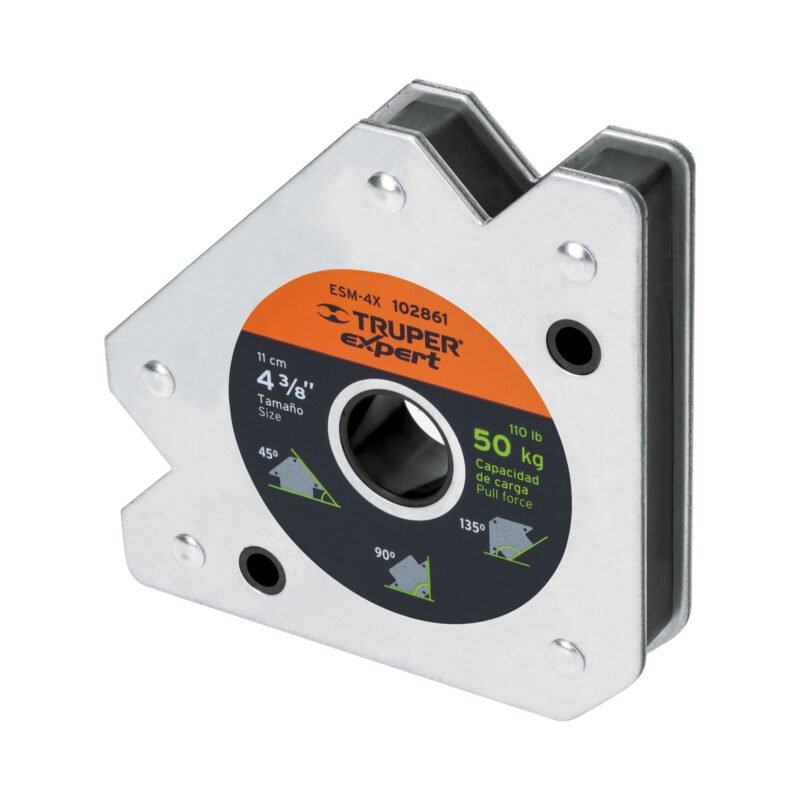 ESM-4X.jpg Código: 102861 Escuadra magnética 4-3/8' para soldar, capacidad 50 kg ESM-4X