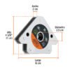 Código: 102861 Escuadra magnética 4-3/8' para soldar, capacidad 50 kg ESM-4X